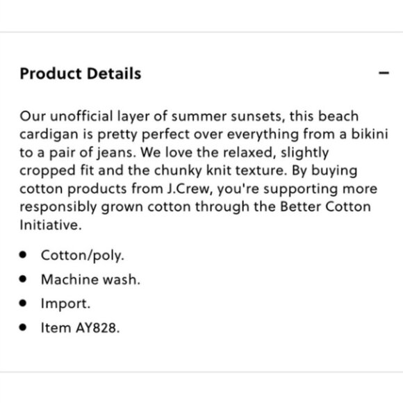 J. Crew Natural Ivory Chunky Knit Cropped Patch-Pocket Beach Cardigan Sweater - Picture 4 of 16